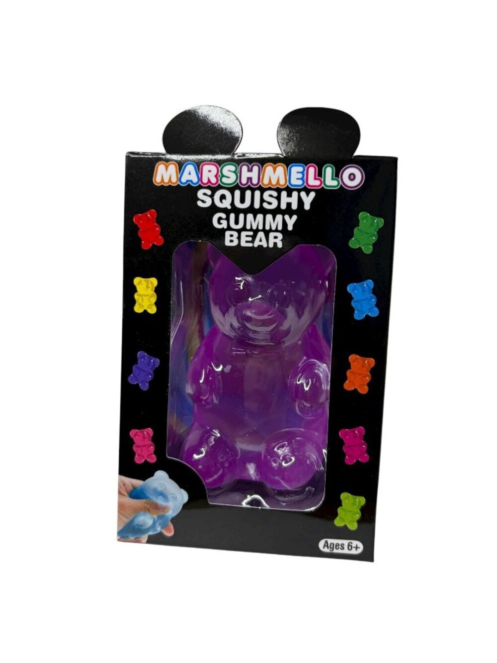 Marshmallow Squishy Gummy Bear Toy Purple New in Box